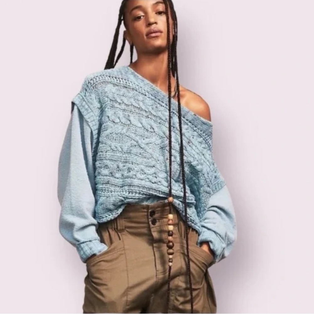 Free People Honey Cable Pullover Sweater